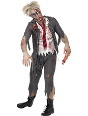 Pánsky kostým na Halloween High School zombie školák