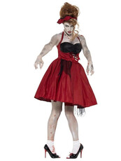 Dámsky halloweensky kostým zombie - šaty 50. roky