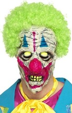 Halloweenska UV maska klaun