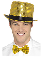 Flitrový klobúk - zlatý
