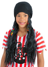 Detská pirátska šatka s vlasmi