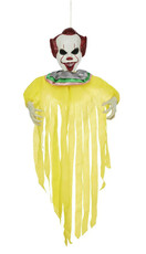 Závesná dekorácia strašidelný klaun, 130 cm