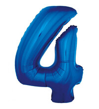 Fóliový balónik číslica 4 modrý, 92 cm