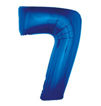 Fóliový balónik číslica 7 modrý, 92 cm