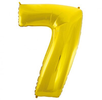 Fóliový balónik číslica 7 zlatý, 92 cm