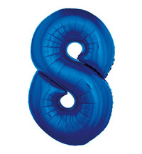 Fóliový balónik číslica 8 modrý, 92 cm