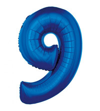 Fóliový balónik číslica 9 modrý, 92 cm