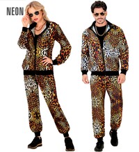 Unisex neónová leopardia disco šusťákovka z 80. a 90. rokov