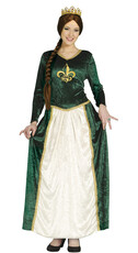 Dámsky kostým stredovekej kráľovnej, zelený