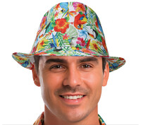 Pánsky klobúk s tropickým motívom