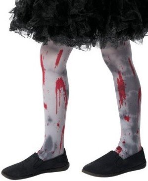 Zakrvavené dievčenské zombie pančucháče s krvou