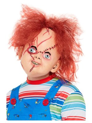 Hnedá latexová maska Chucky