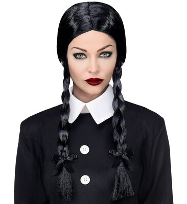 Dámska parochňa Wednesday Addams s mašličkami