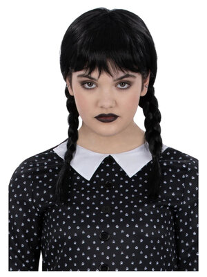 Dievčenská parochňa Wednesday Addams, čierna