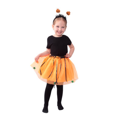 Detský kostým halloween tutu sukňa s čelenkou