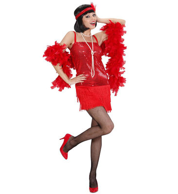 Červené dámske šaty Flapper